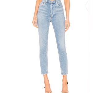 AGOLDE High Rise Light Wash Nico Jeans